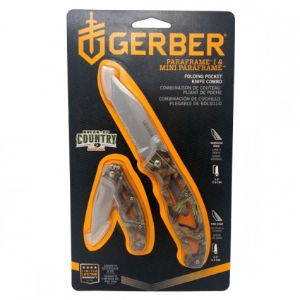 Gerber Paraframe I & Mini Paraframe Mossy Oak Combo