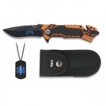 Coltello pieghevole Albainox Soccorritore EMS - 19432 