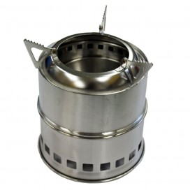 Fornellino Pirolitico a legna da campo Stainless Steel Stove